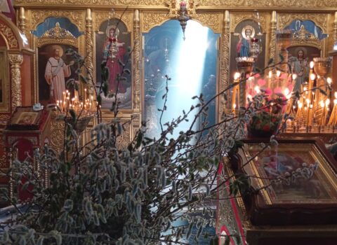 В храме Архангела Михаила встретили праздник Входа Господня в Иерусалим