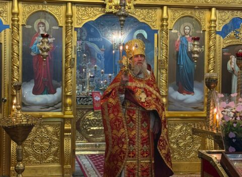 Ночная служба в Храме Архангела Михаила села Хрустовая